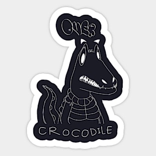 Angry Crocodile Sticker